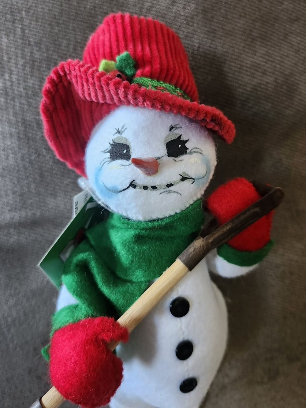 Vintage Annalee Mobilitee Alone Snowman W/ Snow Shovel - Picture 3 of 8